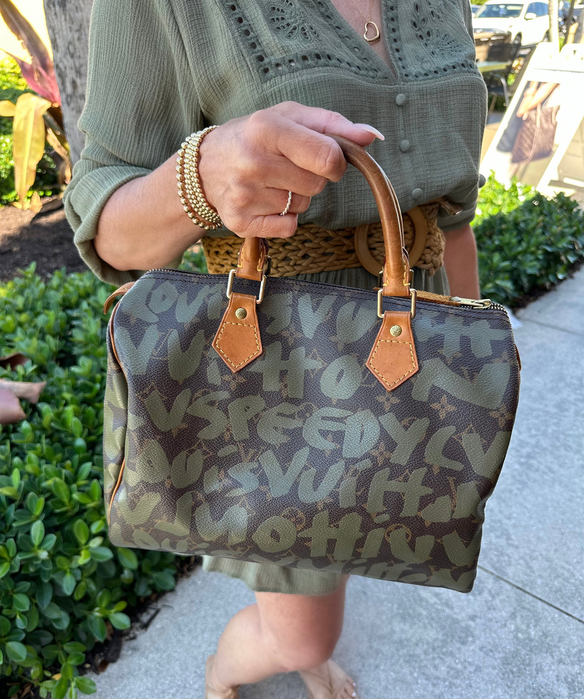 Louis Vuitton Graffiti Speedy 30 Kaki